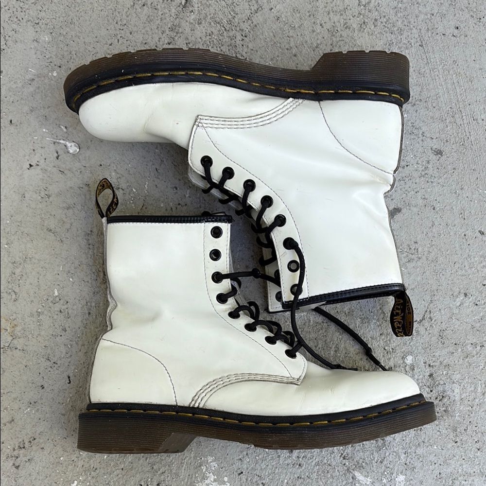 Dr Martens white boots
